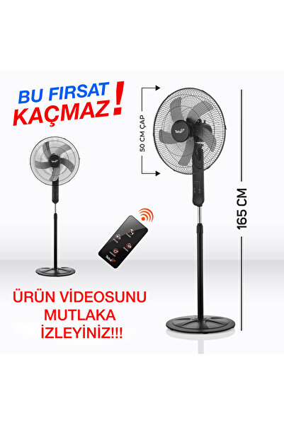 Teba 18 Inch Uzaktan Kumandalı Zaman Ayarlı Salınımlı Ayaklı Vantilatör