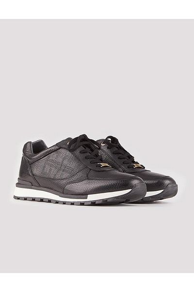Cabani Genuine Leather Black Lace-Up Men's Sports Shoes