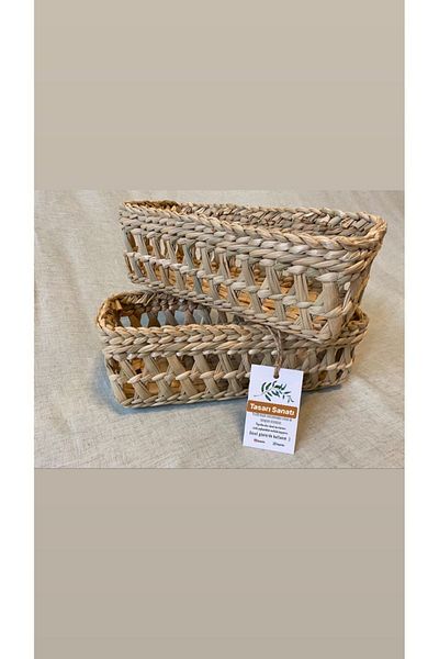 Tasarı Sanatı Home Kitchen Countertop Wicker Basket - Bread and Oil Pot Multi-Purpose with Holes (Piece Price)