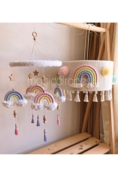 Tasarı Sanatı Bebek/çocuk Odası Özel Tasarım Makrome Gökkuşağı - Dönence-aviz...