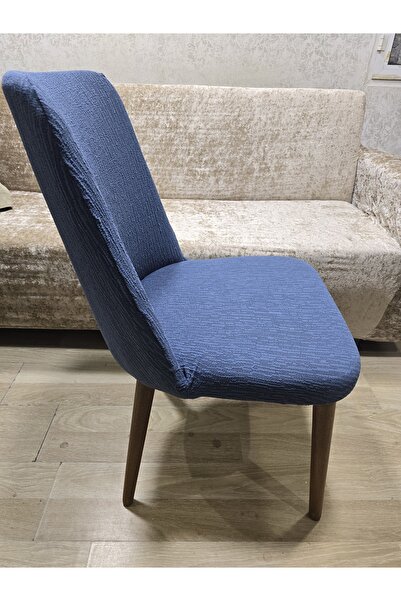 Rişte Home Jakarli Ağaç Desen Yüksek Kaliteli Esnek Lastikli Oval Sandalye Kılıfı 1 Adet