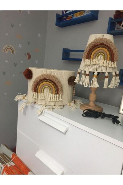 Tasarı Sanatı Bebek/çocuk Odası Makrome Özel Tasarım Avize Abajur 2li Set