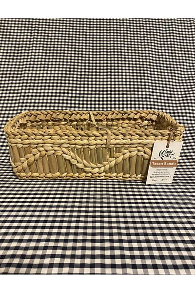 Tasarı Sanatı Home Kitchen Countertop Bread-Oil Pot Multi-Purpose Wicker Basket (30cm X 12cm)