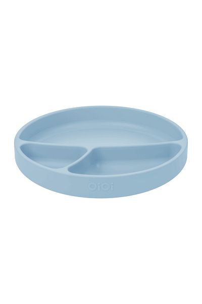 OiOi 6 Bear Vacuum Bottom Portion Blue Silicone Plate