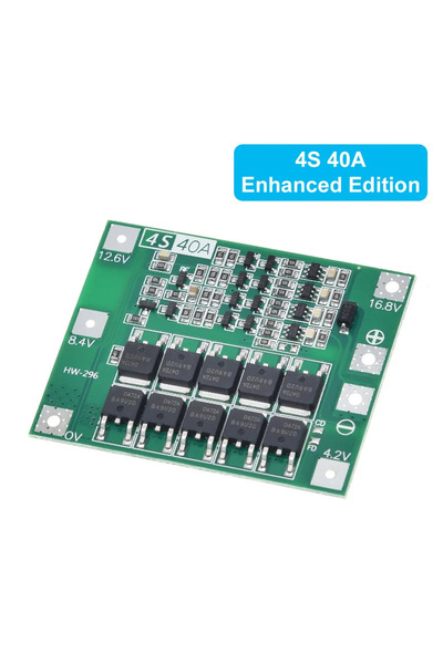 SONREYON 4s Bms 18650 Ve 26650 Pil Şarj Devresi 40 Amper ( 4 Pil Için )