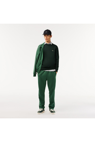 Lacoste Regular Fit Bisiklet Yaka Organik Pamuklu Erkek Yeşil Kazak