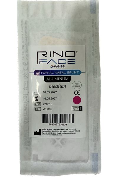 RINOface Rıno External Nasal Splınt Thermal Nasal Plaster-splint Aluminum Medium - pink
