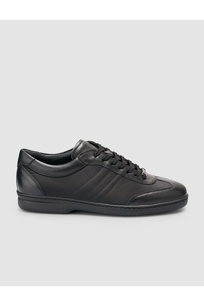 Cabani 100% Genuine Leather Black Men's Casual Shoes