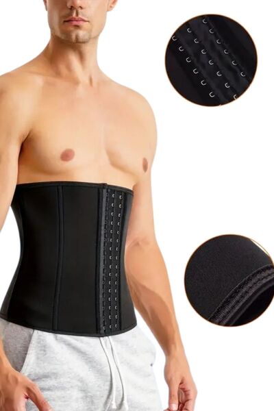 MİSTİRİK Fogliano Model Waist Support Firming 3 Stage Strapless Latex Corset Black Color