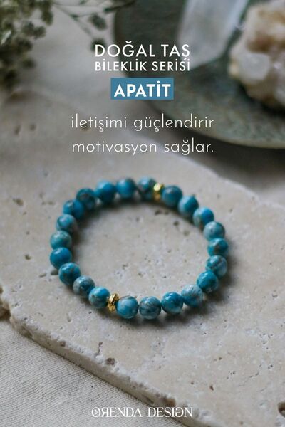 Orenda Design Apatite Natural Stone Bracelet 1St Quality Natural Stone
