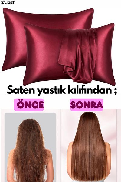 ModaCon Curly and Straight Hair Satin Pillowcase Clasp Premium Skin Care Beauty Cosmetic Set