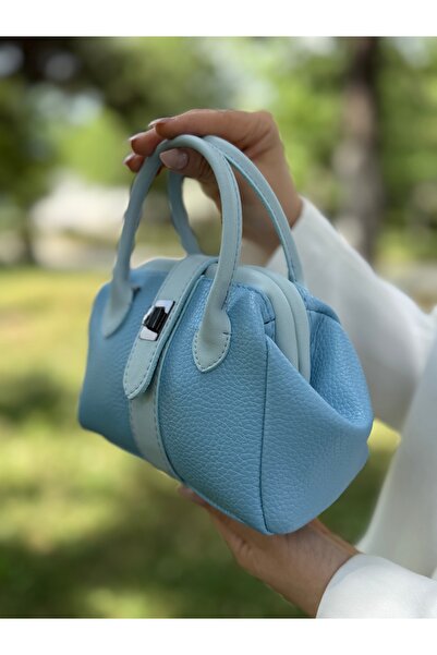 DEV 3 ADAM Nçs Blue Mini Women's Hand and Shoulder Bag - Minimal Elegance (En:18~Boy:13)