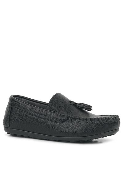 Rakerplus Mocasini pentru baieti din piele neagra