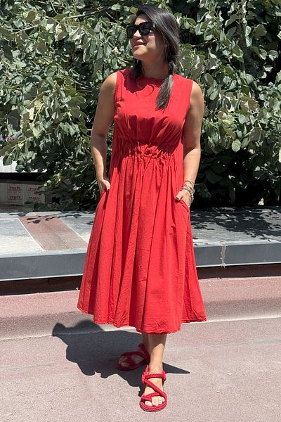Suzi Bel Pile Detail Midi Dress 1620