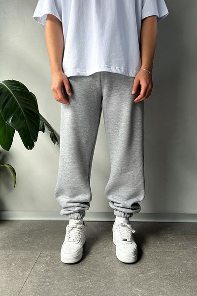 Flaw Wear Basic Gray Melange Jooger Sweatpants