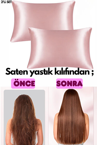 ModaCon Kıvırcık ve düz Saç  Saten Yastık Kılıfı Toka premium cilt bakım güzellik kozmetik seti