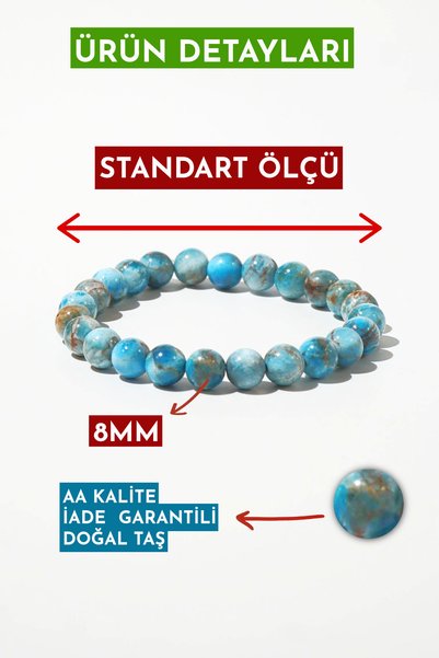 Orenda Design Apatite Natural Stone Bracelet 1St Quality Natural Stone