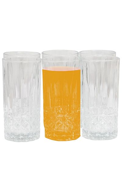 Alsaif Gallery Al Saif Gallery Glass Cups Set, 6 Pieces - Clear