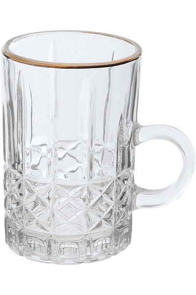 Alsaif Gallery Teapot Set with Max Glass Handle, 6 Pieces - Clear