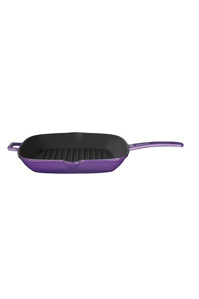 Lava Cast Square Grill Pan Cast Iron Solid Handle Size 28x28cm