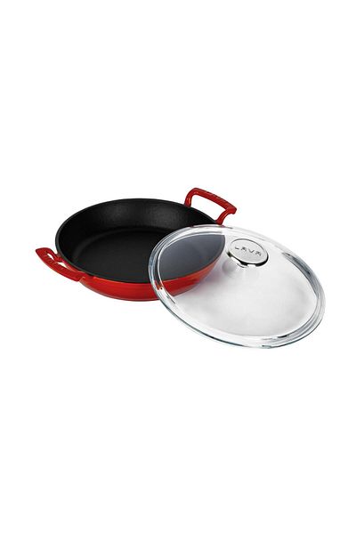 Lava Cast Round Sahan Glass Lid Cast Iron Solid Double Handle Diameter(Ø)24cm