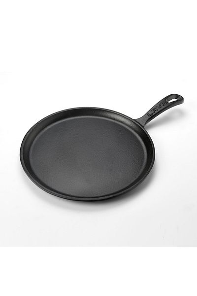 Lava Round Pizza Crepe Pan 26 Cm. Cast Iron Solid Handle