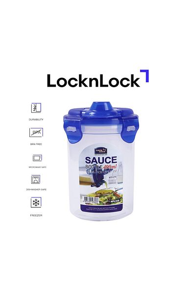 locknlock 490ml Sauce Bottle HPL936 – Durable, BPA-Free Condiment Container, Dishwasher Safe