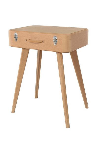 Özka Hobi Ahşap Raw MDF Paintable Decorative Suitcase Coffee Table