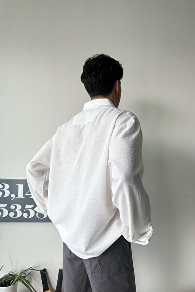 Flaw Wear Λευκό πουκάμισο Chill Cozy Relax Fit