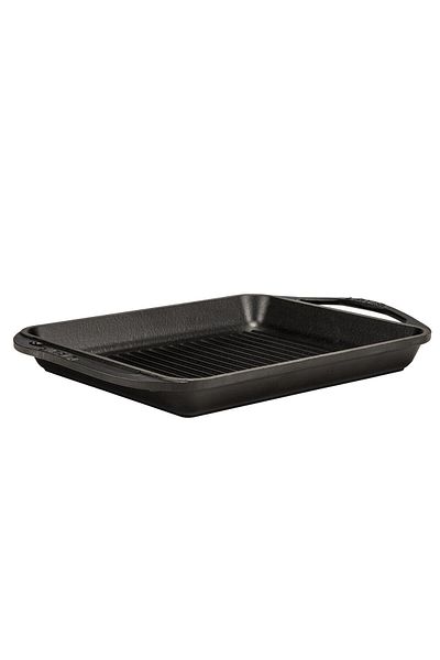 Lava Casting Rectangular Grill Pan Cast Iron Solid Double Handled Dimensions 26x32cm.