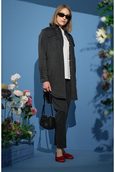 Fatma Atasoy Mom Gray Jean