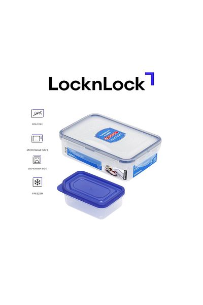 locknlock 550ml Rectangular  Airtight Food Storage Containern with Sauce Tray