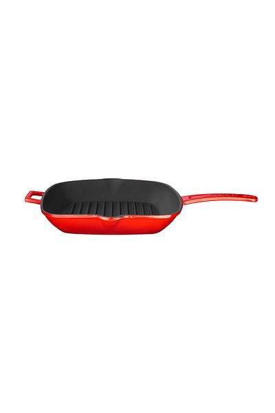 Lava Cast Square Grill Pan Cast Iron Solid Handle Size 26x26cm