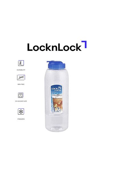 locknlock Aqua 1.2L BPA-Free Water Bottle with Flip-Top Lid