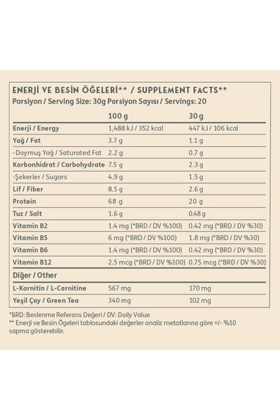 Clean Powders Lean Shake 600 Gr - Vanilya