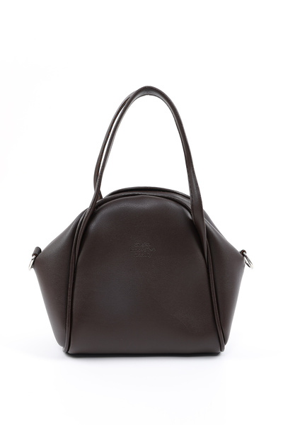 SHAKA Kahve Rengi Shk132 Suni Deri Tek Bölmeli Çift Askılı El ve Çapraz Omuz ...