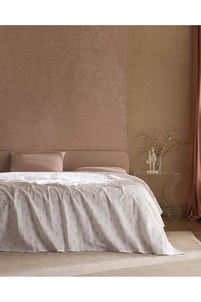 Madame Coco Rouge Double 100% Cotton Karde Printed Pique - Powder