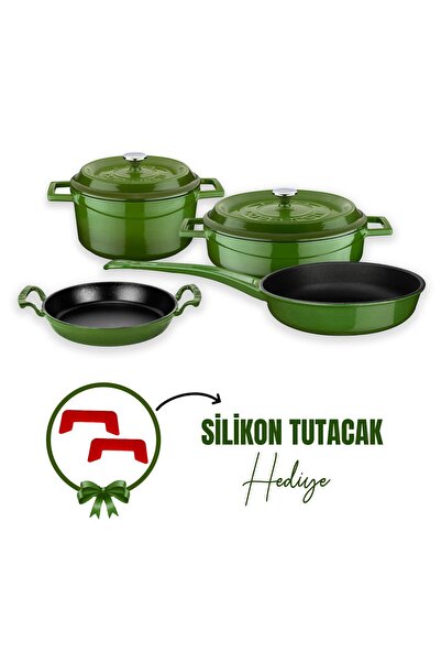 Lava Döküm 4x Trendy Serisi 7 Parça Tencere & Tava Seti