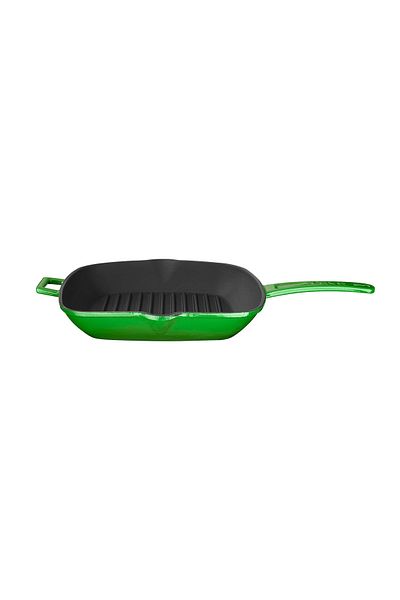 Lava Cast Square Grill Pan Cast Iron Solid Handle Size 26x26cm