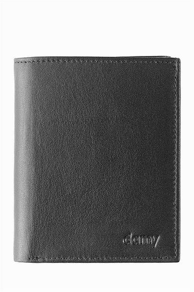 DAMY Men's Leather Wallet -RFIDProtection, Card Holder Function, Black