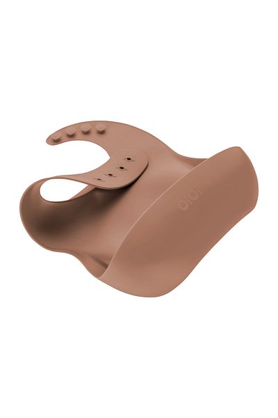 OiOi Basic Silicone Baby Bib Woody Brown