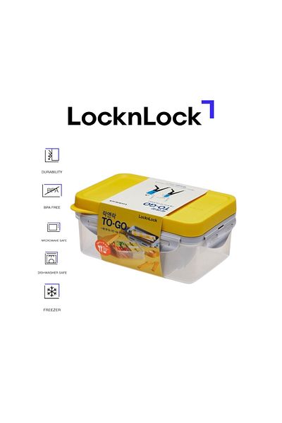 locknlock To Go 3-in-1 Lunchbox (Yellow)