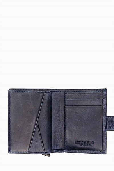 DAMY Genuine Leather Mechanized Card Holder 615Cr - Navy Blue