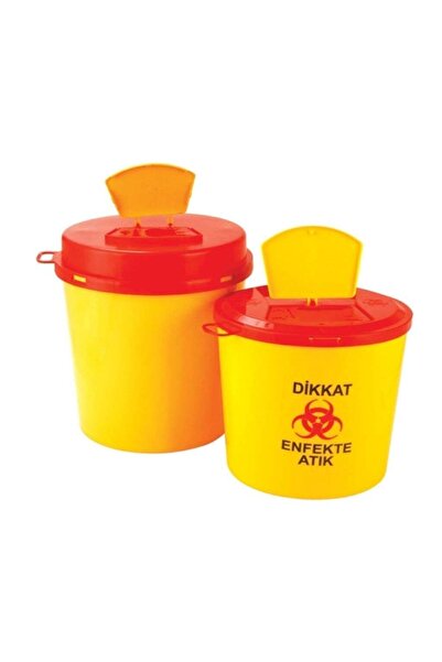 Genel Markalar 5 Lt Çok Renkli Tıbbi Atık Kovası Seti, 10 adet, hijyenik ve k...