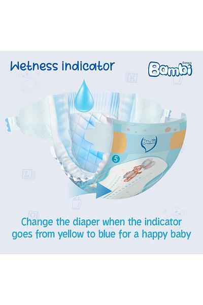 Sanita Bambi Sanita Bambi Diapers Mega Pack - Size 5 - Extra Large, 12-22 kg, 74 Diapers