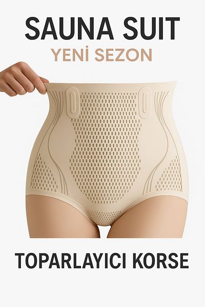 SAUNA SUIT Women's High Waist Seamless Corset Panties |   Seamless and Non-Slip Waist Ionizer Panty Corset with Underwire Support
