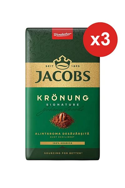 Jacobs Cafea măcinată Kronung Alintaroma, 500g x 3 bucăți