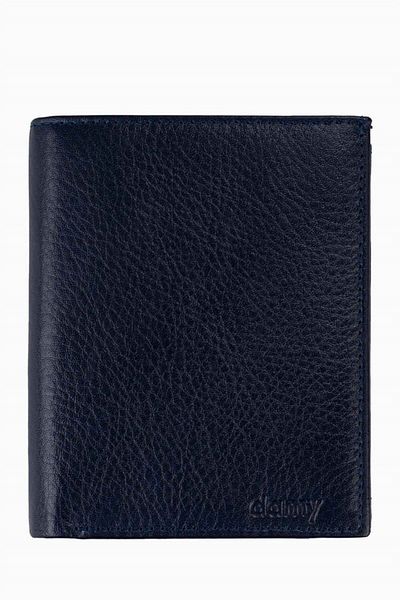 DAMY Men's Leather Wallet and CARd Holder - RFID Protection 1102AR Navy Blue
