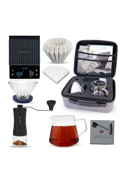 MIBRU V60 Set Coffee Set Of 11 Piece Pour Over Coffee Maker Complete Drip Coffee Set With Tool Case