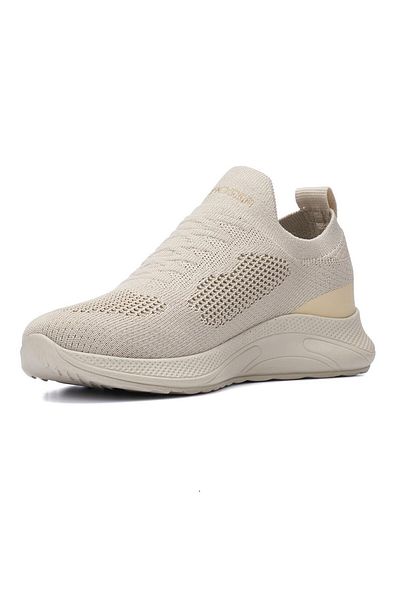 Nstil Καθημερινά Unisex Μπεζ αθλητικά παπούτσια που αναπνέουν ελαφριά εύκαμπτα αθλητικά παπούτσια χωρίς κορδόνια 041f